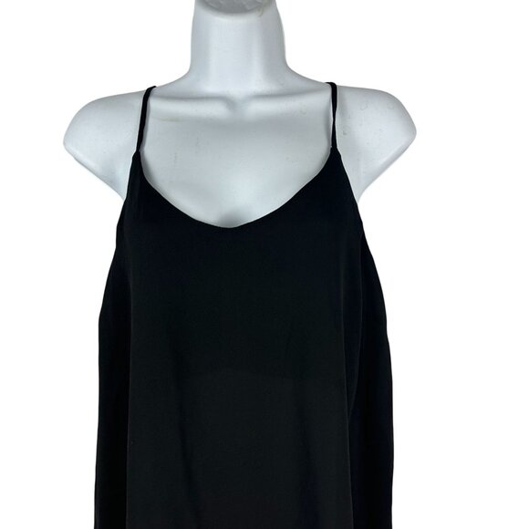 Black Sleeveless Slip Dress By Meraki Size L 100% Polyester Lightweight Minimali - Picture 3 of 7